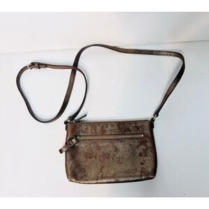 Cole Haan Ali Mini Jitney Metallic Gold copper Shoulder Crossbody Bag